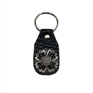 Raviani NWT Crest Concho Leather Keychain